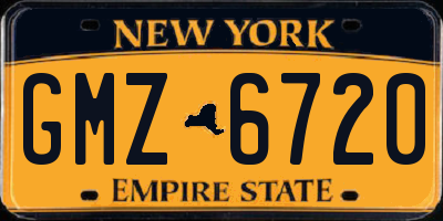 NY license plate GMZ6720