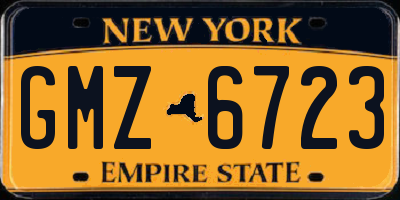 NY license plate GMZ6723
