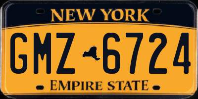 NY license plate GMZ6724