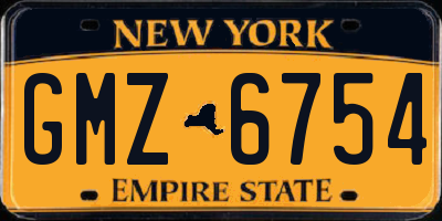 NY license plate GMZ6754