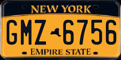NY license plate GMZ6756