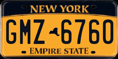 NY license plate GMZ6760