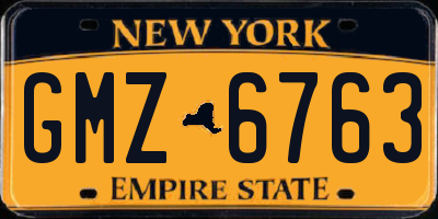 NY license plate GMZ6763