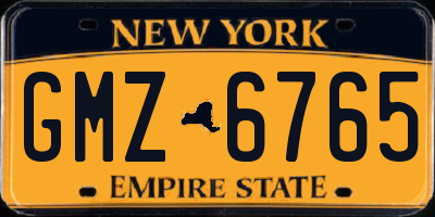 NY license plate GMZ6765