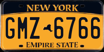 NY license plate GMZ6766