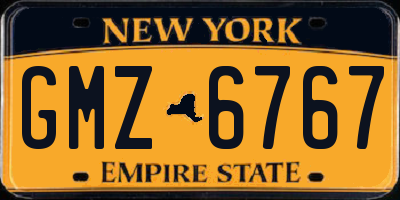 NY license plate GMZ6767