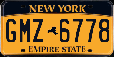 NY license plate GMZ6778