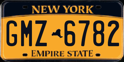 NY license plate GMZ6782