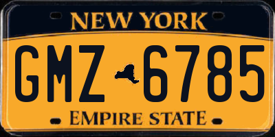 NY license plate GMZ6785