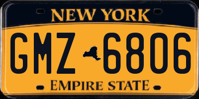 NY license plate GMZ6806