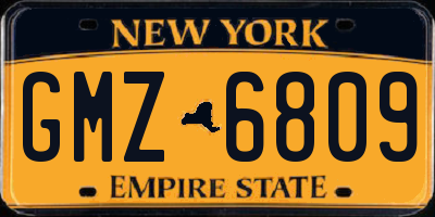 NY license plate GMZ6809