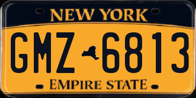 NY license plate GMZ6813