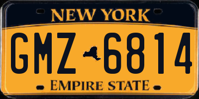 NY license plate GMZ6814