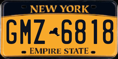 NY license plate GMZ6818