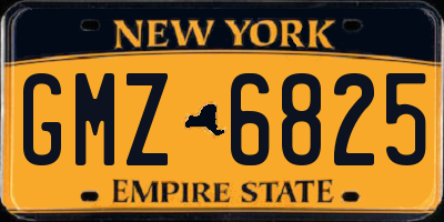 NY license plate GMZ6825