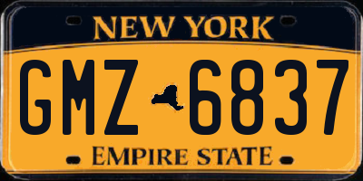 NY license plate GMZ6837