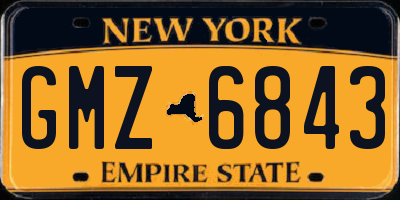 NY license plate GMZ6843