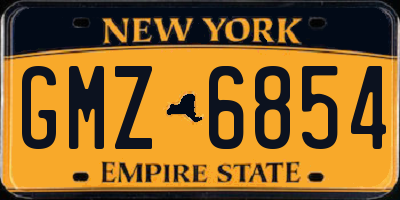 NY license plate GMZ6854