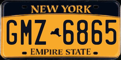NY license plate GMZ6865