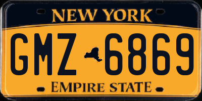 NY license plate GMZ6869
