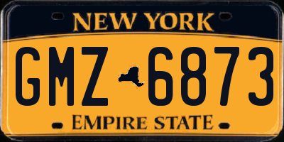 NY license plate GMZ6873