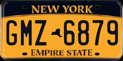 NY license plate GMZ6879