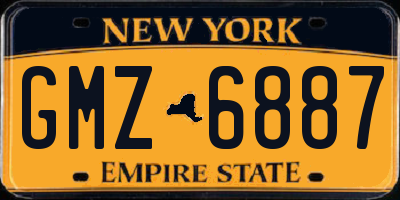 NY license plate GMZ6887