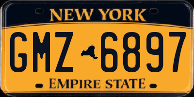 NY license plate GMZ6897
