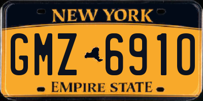 NY license plate GMZ6910