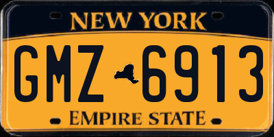 NY license plate GMZ6913