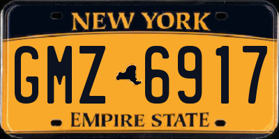 NY license plate GMZ6917