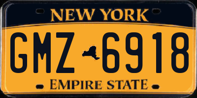 NY license plate GMZ6918
