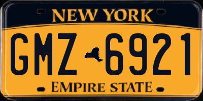 NY license plate GMZ6921