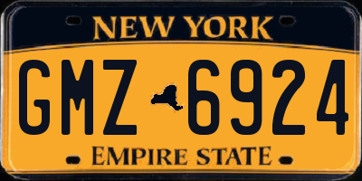 NY license plate GMZ6924