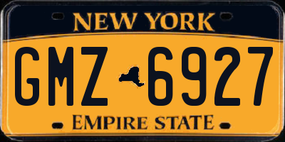 NY license plate GMZ6927
