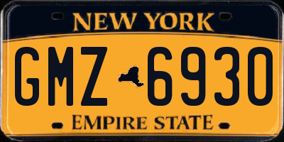 NY license plate GMZ6930