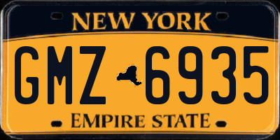 NY license plate GMZ6935