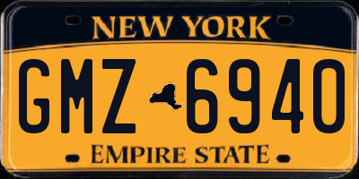 NY license plate GMZ6940