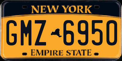 NY license plate GMZ6950