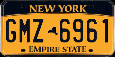 NY license plate GMZ6961
