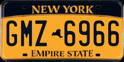 NY license plate GMZ6966