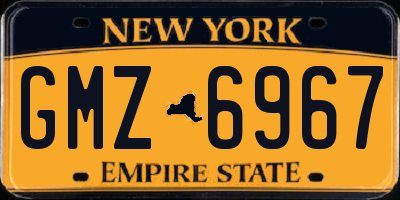 NY license plate GMZ6967