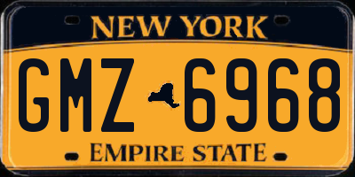 NY license plate GMZ6968