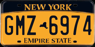 NY license plate GMZ6974