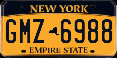 NY license plate GMZ6988
