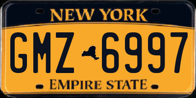 NY license plate GMZ6997