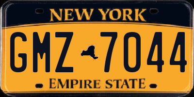 NY license plate GMZ7044