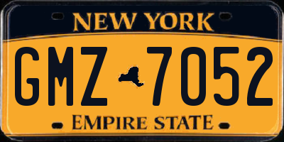 NY license plate GMZ7052