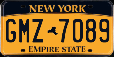 NY license plate GMZ7089