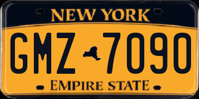 NY license plate GMZ7090